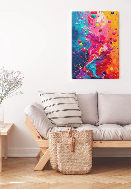 Vibrant Cosmic Energy Abstract Art Poster