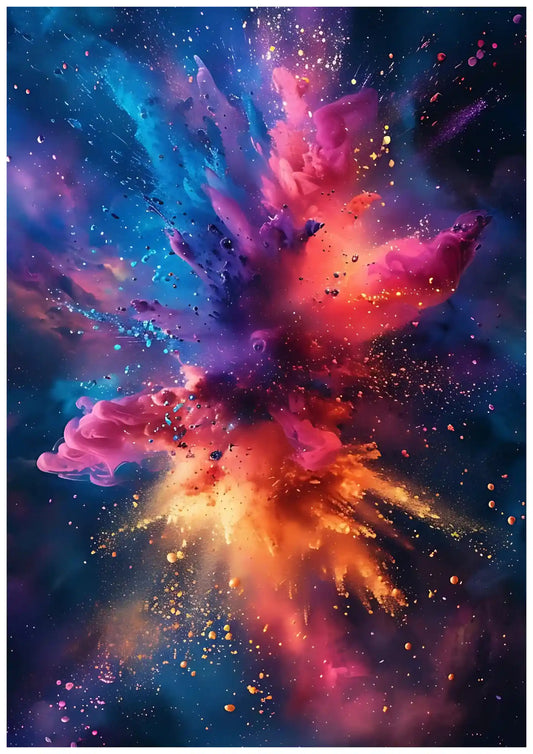 Galactic Star Explosion Cosmic Fantasy Poster
