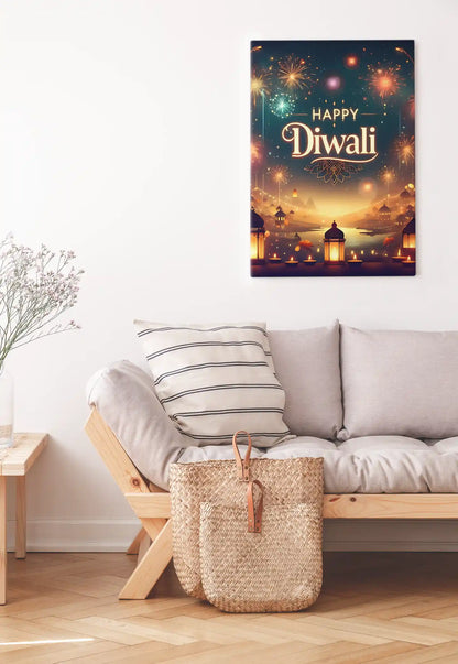 Happy Diwali Festival Celebration Decorative Poster
