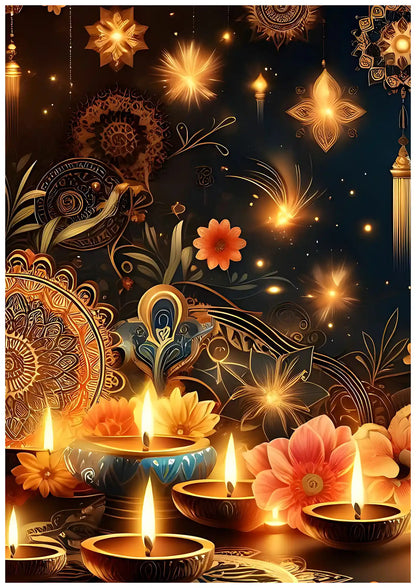 Warm Candlelight Festive Ambiance Poster