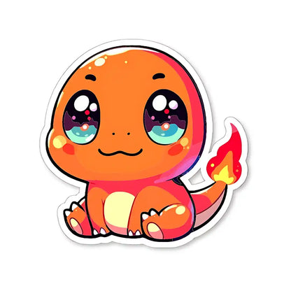 Smiling Orange Baby Dino