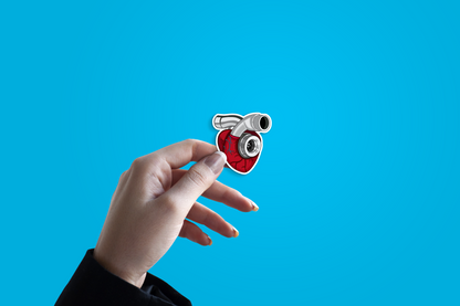 Turbo Power Racing Engine Boost Sticker