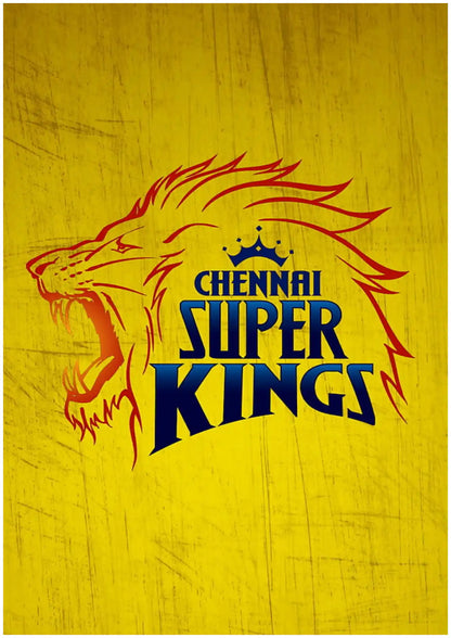 CSK Logo Yellow Power Poster - IPL