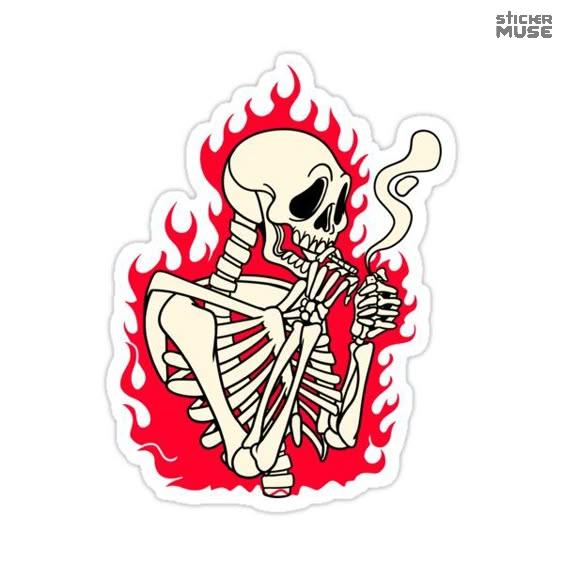 Skeleton Rock On – Forever Metal | STICKERS