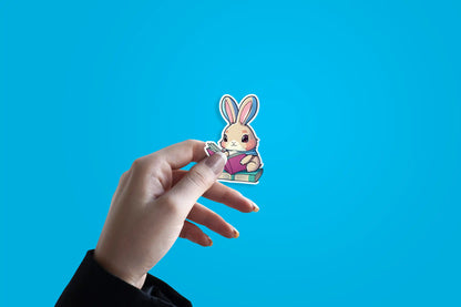 Book-Loving Cute Bunny
