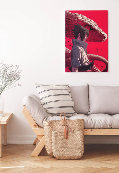 Samurai with Giant Serpent Poster