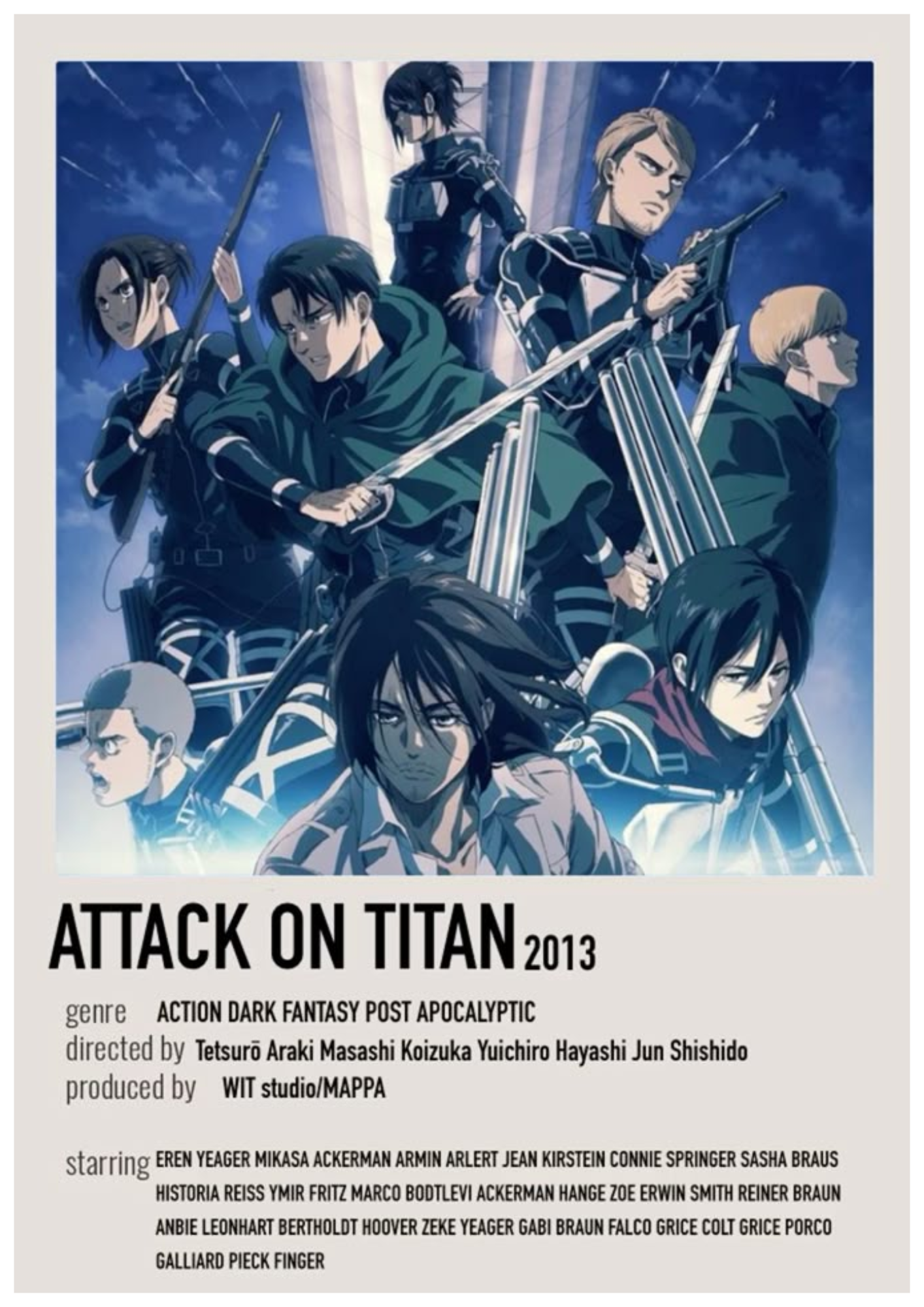 Attack on Titan Eren vs Titans Poster