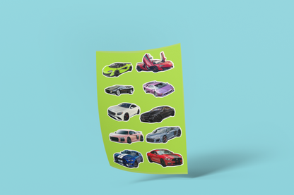 Cool Car Stickers for Young Auto Enthusiasts Sticker Pack (10 Pcs)