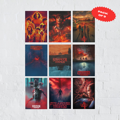 Stranger Things Poster Combo Pack of 9