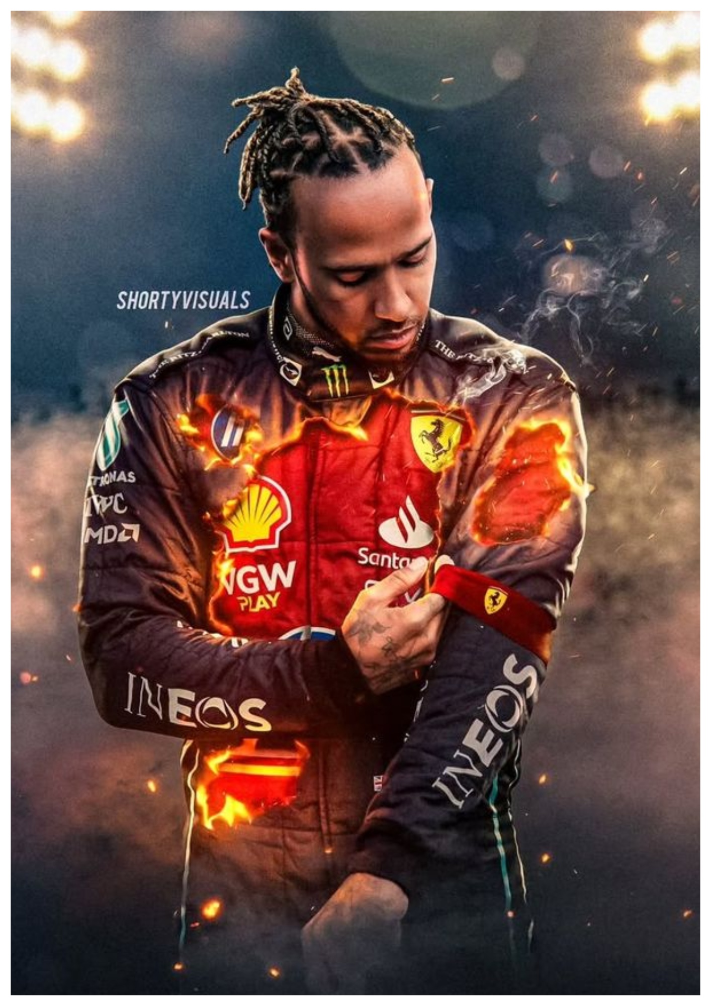 Hamilton Grand Prix F1 Racer Poster