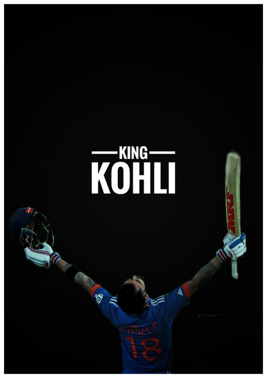 Virat Kohli King of Cricket Poster