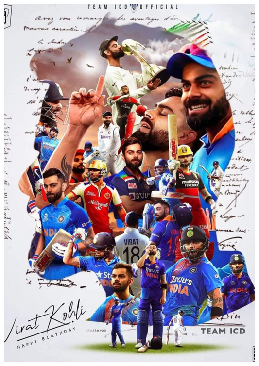 Virat Kohli Cricket Champion Poster