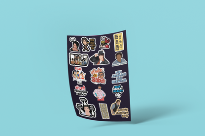 Movie character sticker pack (16 pcs)