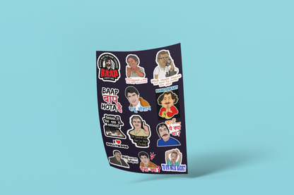Bollywood movie character sticker pack (12 pcs)