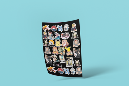 Cute Anime Stickers for your cupboard (31 pcs)