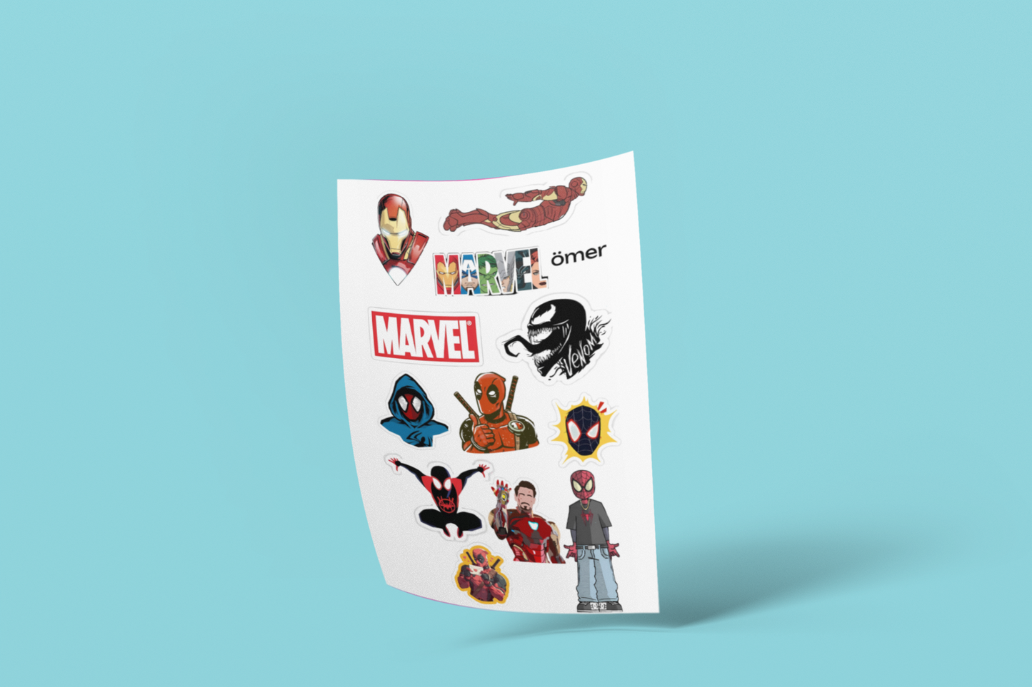 Spiderman, Ironman and Venom Stickerpack (13 pcs)