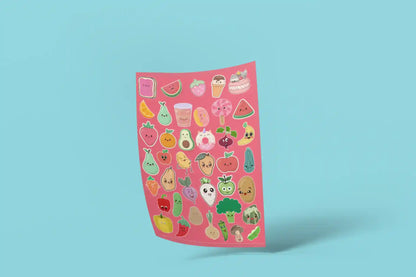 Juicy Fruits and Sweet Treats Cartoon Fun Pack (40 Pcs)