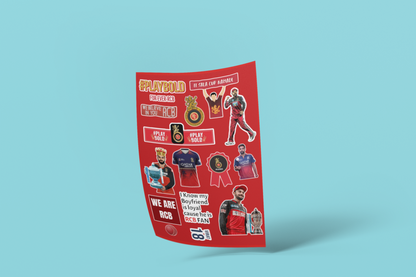 Play Bold Stickers for True RCB Fans