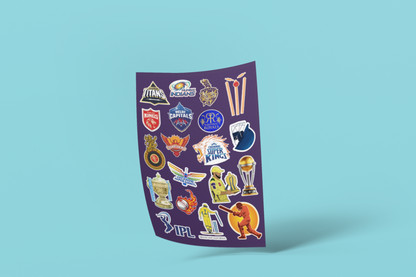 IPL Legends Edition – All Teams & Icons Sticker Pack (18 Pcs)
